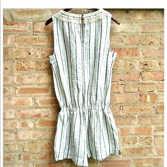 Twelfth Street Cynthia Vincent Linen Romper Stripe - Picture 6 of 9